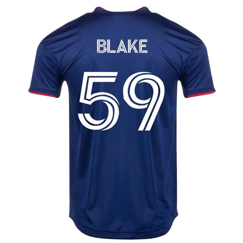 Dzieci Romain Blake #59 Marynarka Wojenna Domowa Koszulka 2023/24 Koszulki Klubowe