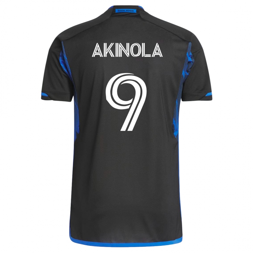 Dzieci Ayo Akinola #9 Niebiesko-Czarny Domowa Koszulka 2023/24 Koszulki Klubowe