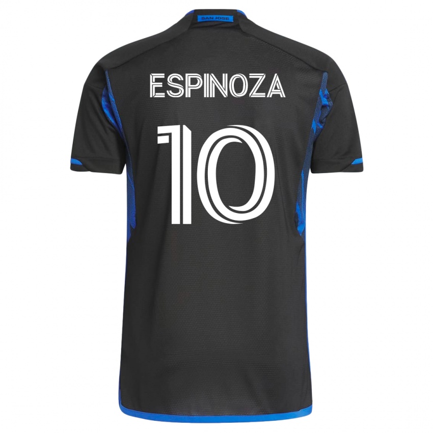 Dzieci Cristian Espinoza #10 Niebiesko-Czarny Domowa Koszulka 2023/24 Koszulki Klubowe