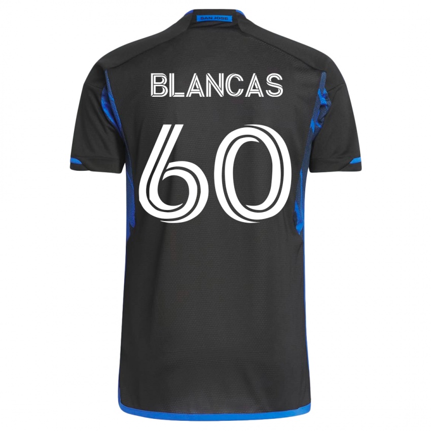 Dzieci Eduardo Blancas #60 Niebiesko-Czarny Domowa Koszulka 2023/24 Koszulki Klubowe