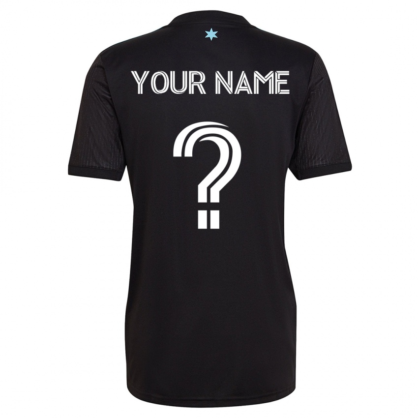Dzieci Twoje Imię #0 Czarny Domowa Koszulka 2023/24 Koszulki Klubowe