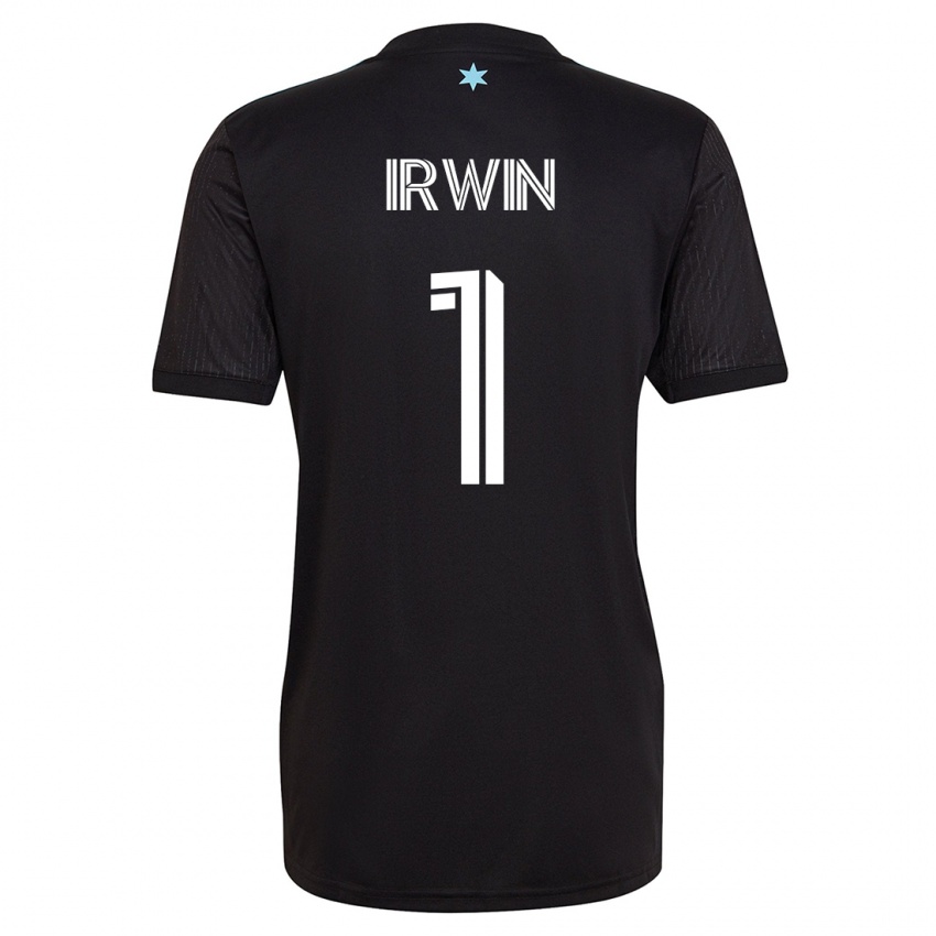 Dzieci Clint Irwin #1 Czarny Domowa Koszulka 2023/24 Koszulki Klubowe