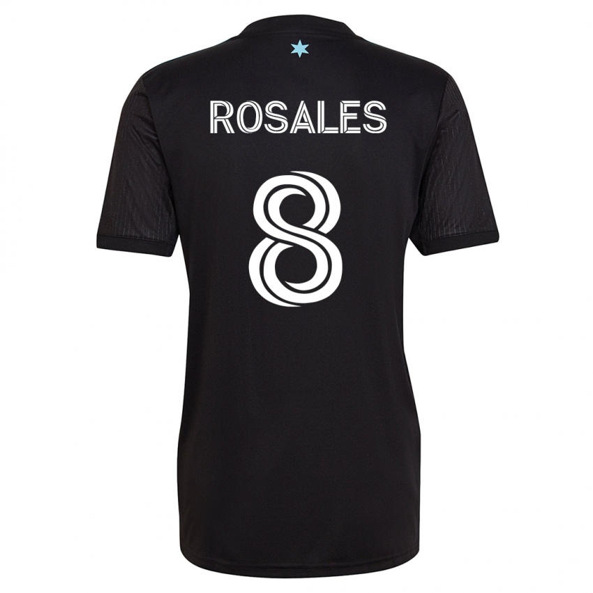 Dzieci Joseph Rosales #8 Czarny Domowa Koszulka 2023/24 Koszulki Klubowe