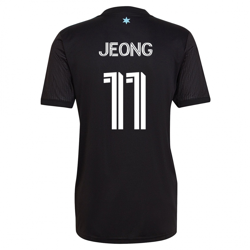Dzieci Sang-Bin Jeong #11 Czarny Domowa Koszulka 2023/24 Koszulki Klubowe