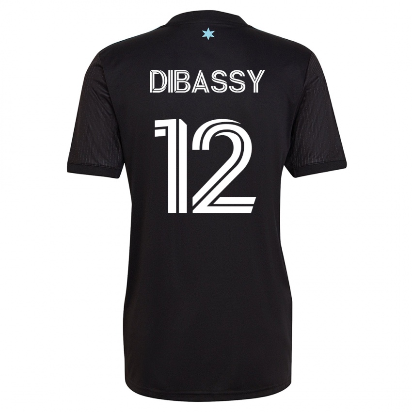 Dzieci Bakaye Dibassy #12 Czarny Domowa Koszulka 2023/24 Koszulki Klubowe