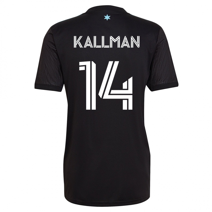 Dzieci Brent Kallman #14 Czarny Domowa Koszulka 2023/24 Koszulki Klubowe