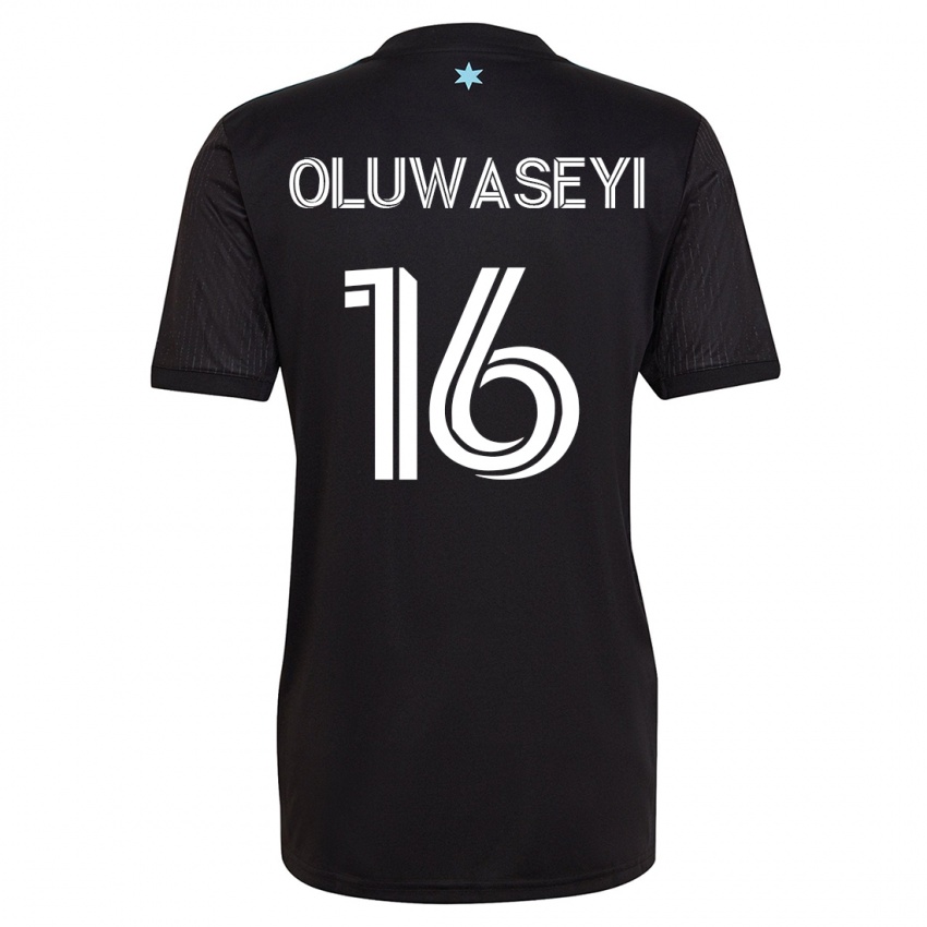Dzieci Tani Oluwaseyi #16 Czarny Domowa Koszulka 2023/24 Koszulki Klubowe