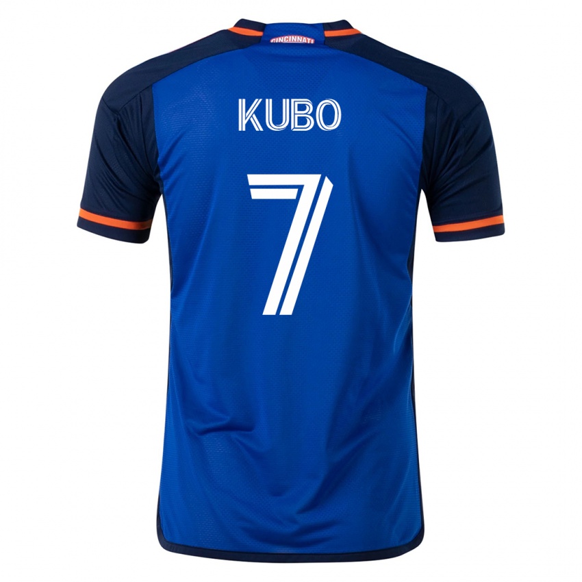 Dzieci Yuya Kubo #7 Niebieski Domowa Koszulka 2023/24 Koszulki Klubowe