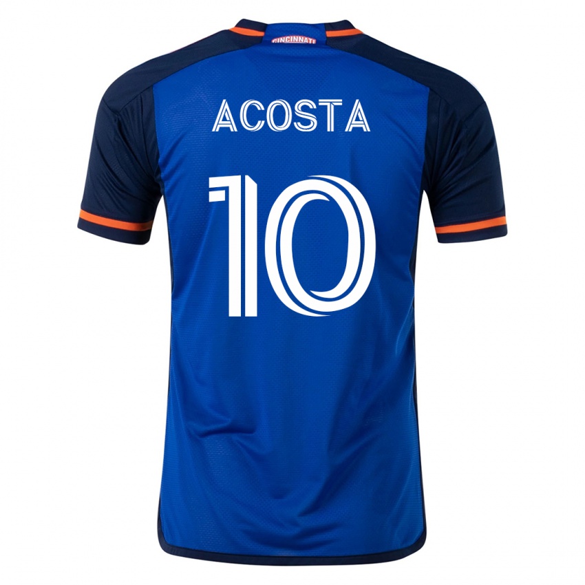 Dzieci Luciano Acosta #10 Niebieski Domowa Koszulka 2023/24 Koszulki Klubowe