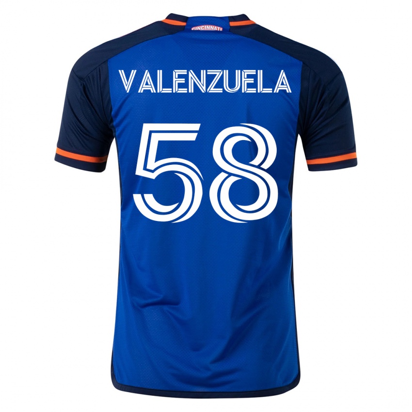 Dzieci Gerardo Valenzuela #58 Niebieski Domowa Koszulka 2023/24 Koszulki Klubowe