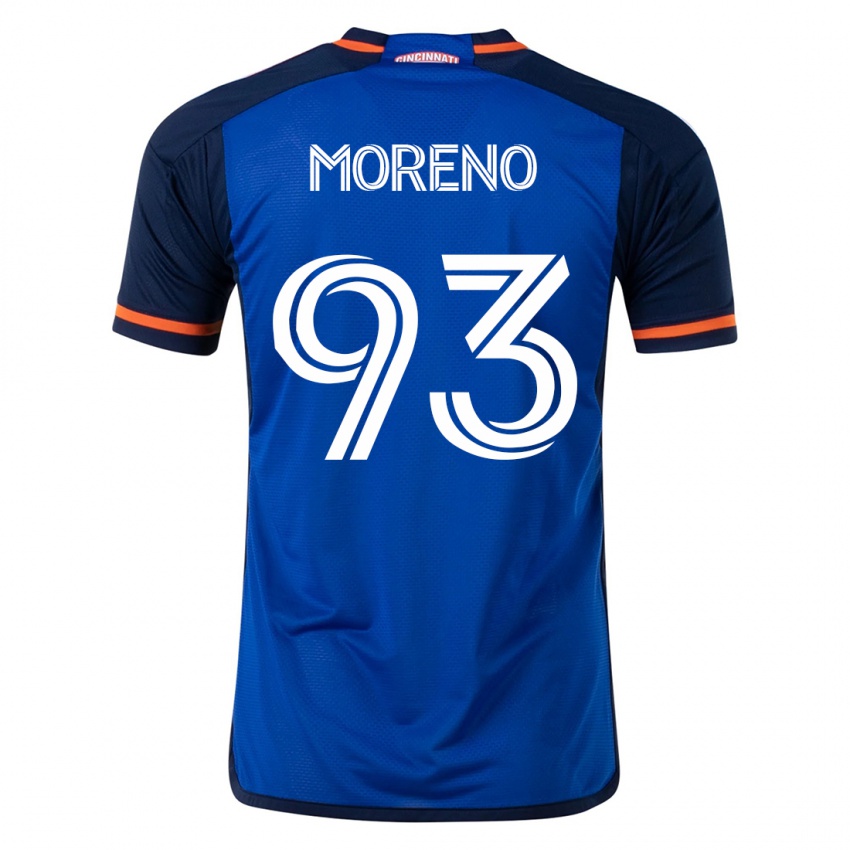 Dzieci Júnior Moreno #93 Niebieski Domowa Koszulka 2023/24 Koszulki Klubowe