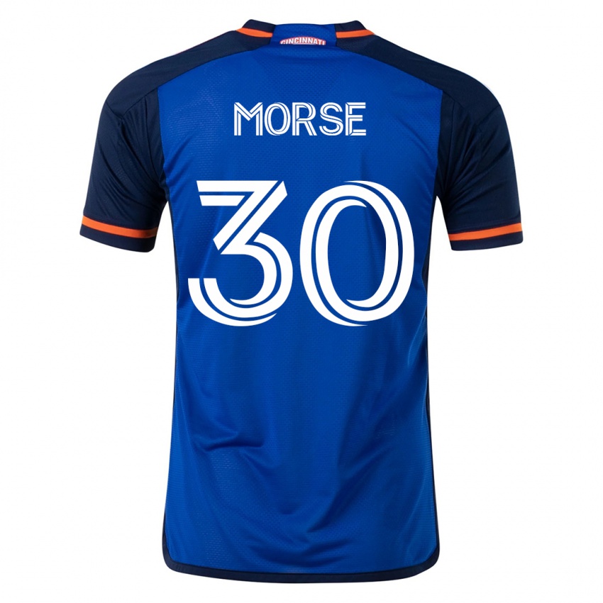 Dzieci Hunter Morse #30 Niebieski Domowa Koszulka 2023/24 Koszulki Klubowe