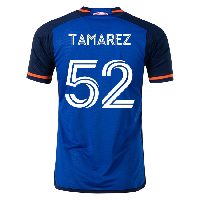 Dzieci Lucas Tamarez #52 Niebieski Domowa Koszulka 2023/24 Koszulki Klubowe