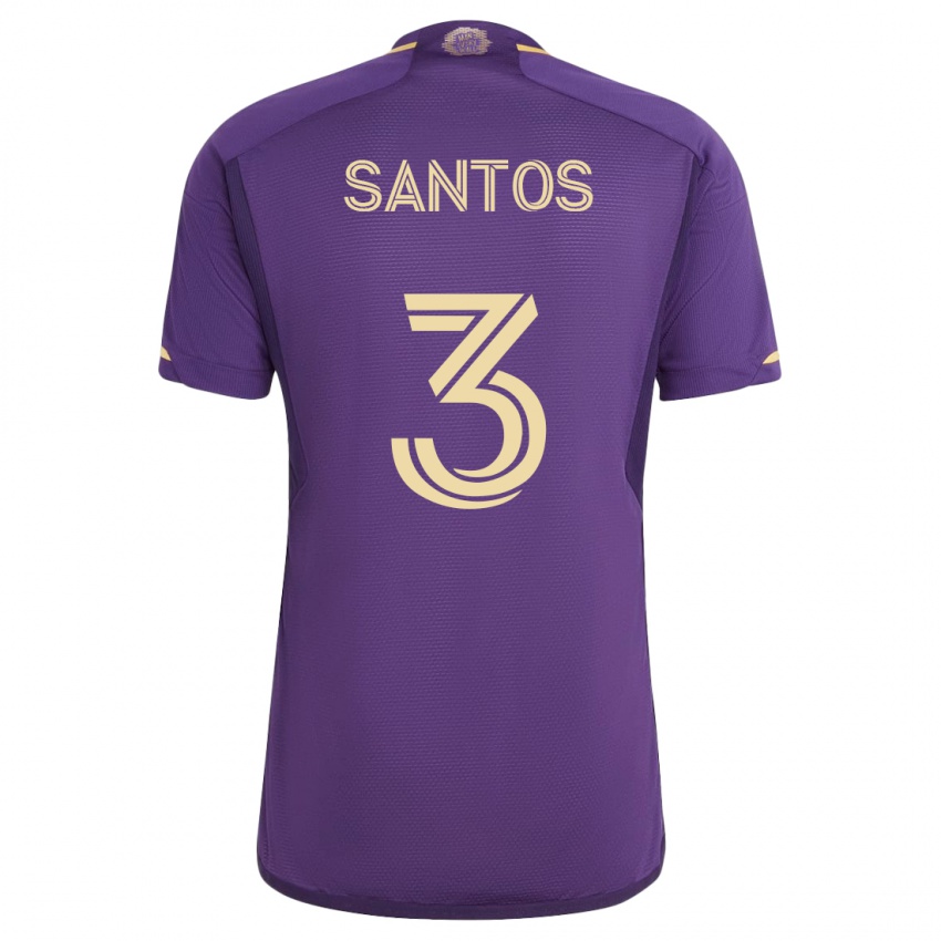 Dzieci Rafael Santos #3 Fioletowy Domowa Koszulka 2023/24 Koszulki Klubowe