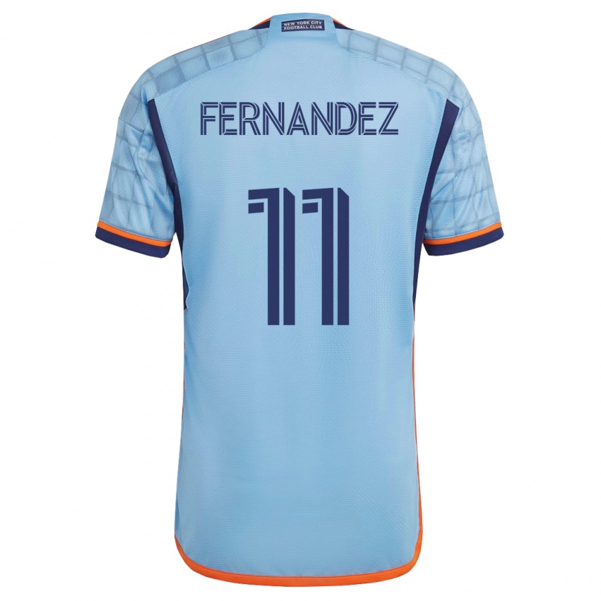 Dzieci Julián Fernández #11 Niebieski Domowa Koszulka 2023/24 Koszulki Klubowe