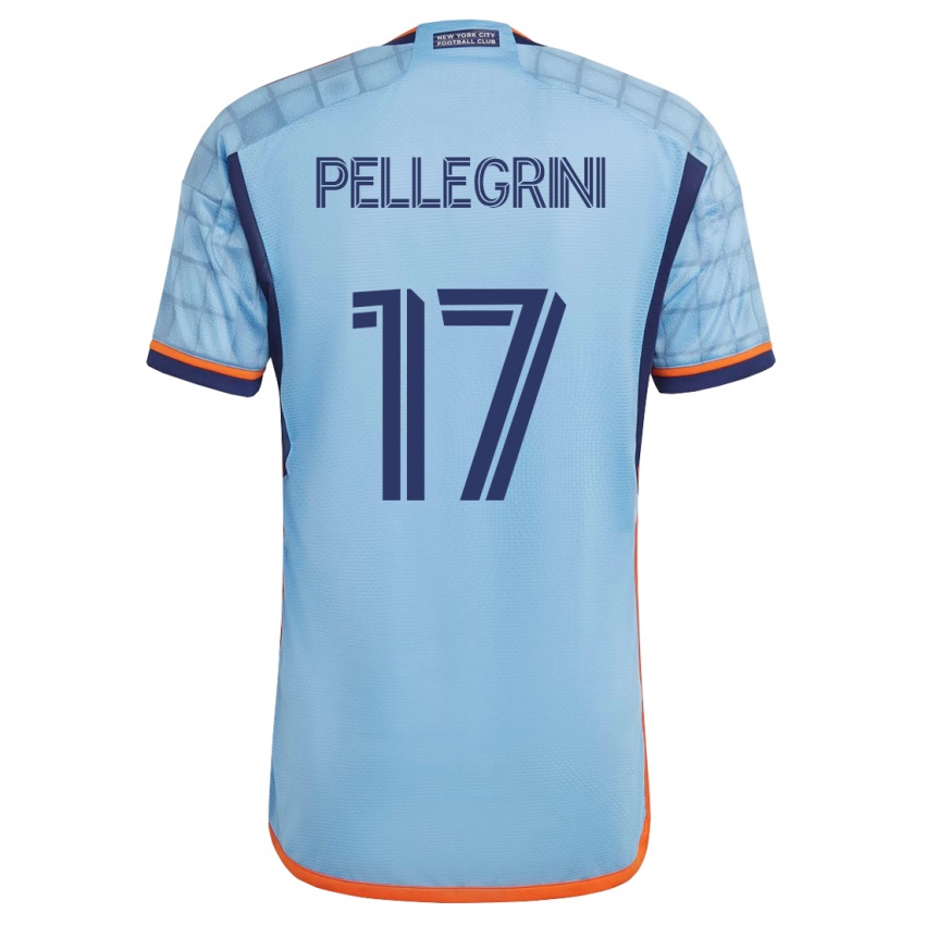 Dzieci Matías Pellegrini #17 Niebieski Domowa Koszulka 2023/24 Koszulki Klubowe
