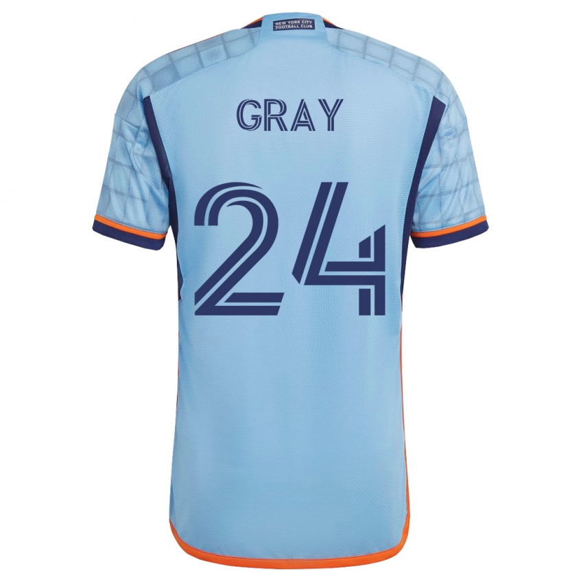 Dzieci Tayvon Gray #24 Niebieski Domowa Koszulka 2023/24 Koszulki Klubowe
