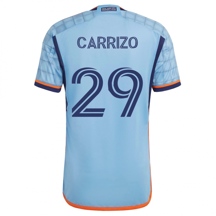 Dzieci Máximo Carrizo #29 Niebieski Domowa Koszulka 2023/24 Koszulki Klubowe