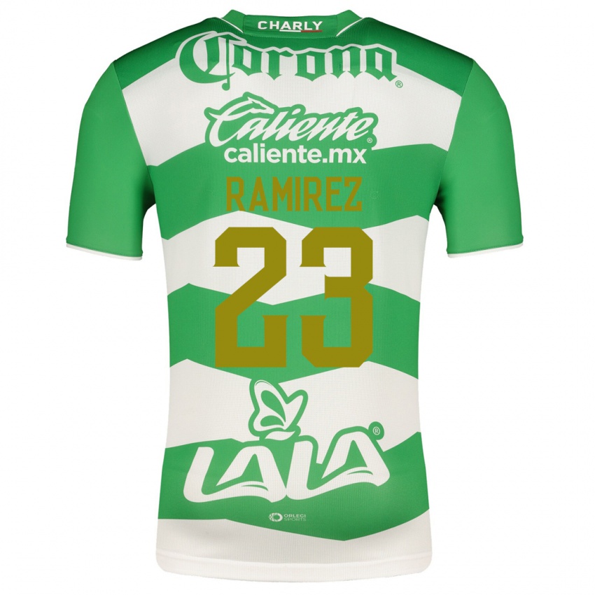 Dzieci Alexxandra Ramírez #23 Zielony Domowa Koszulka 2023/24 Koszulki Klubowe