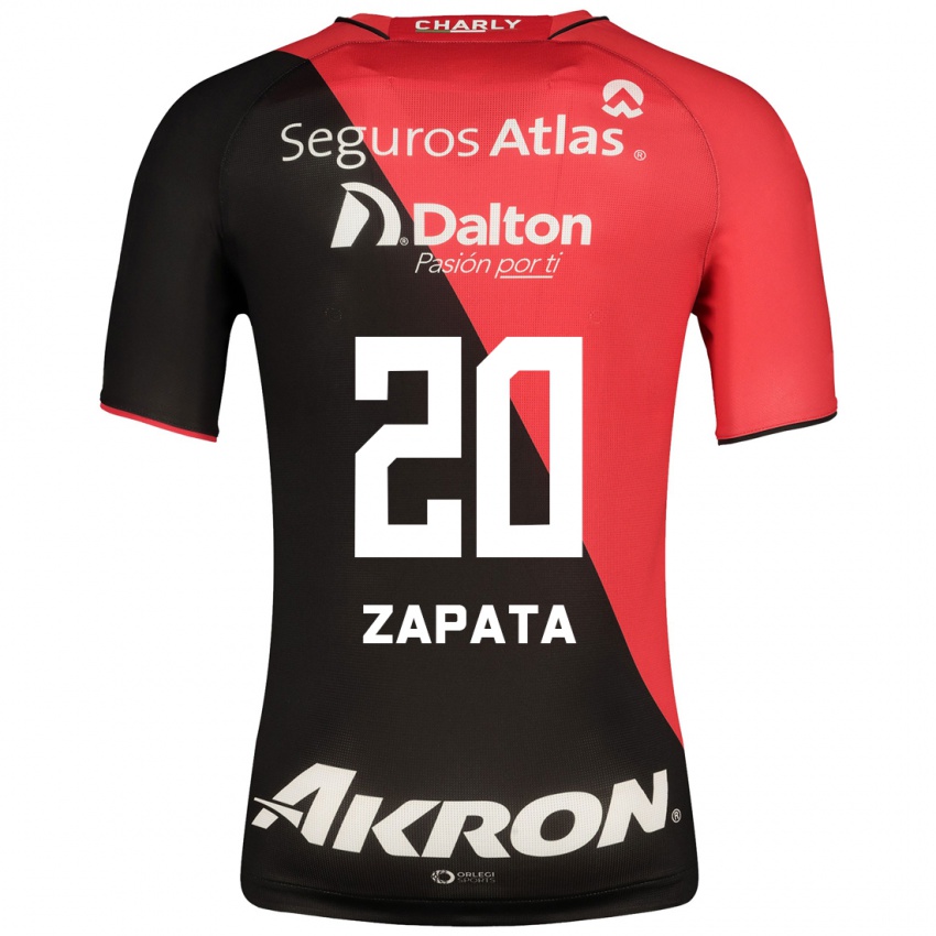 Dzieci Juan Zapata #20 Czarny Domowa Koszulka 2023/24 Koszulki Klubowe