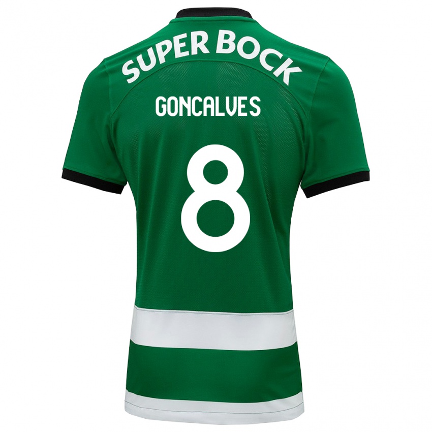 Dzieci Pedro Gonçalves #8 Zielony Domowa Koszulka 2023/24 Koszulki Klubowe