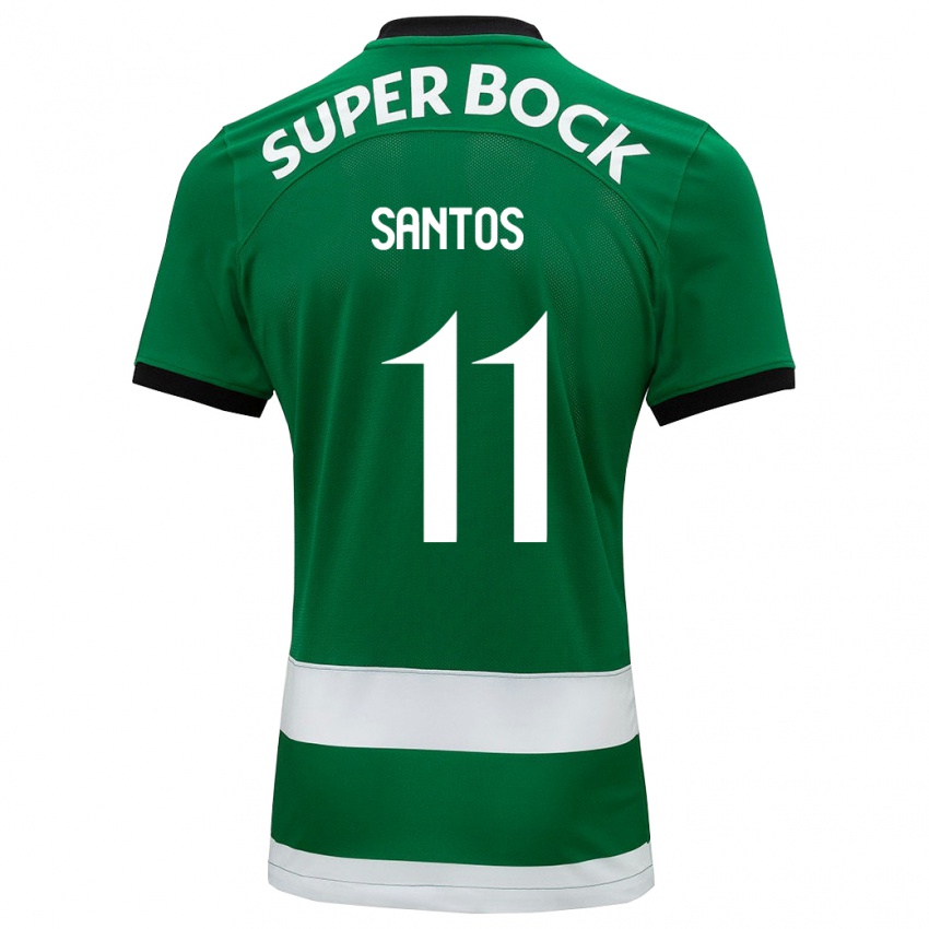 Dzieci Nuno Santos #11 Zielony Domowa Koszulka 2023/24 Koszulki Klubowe