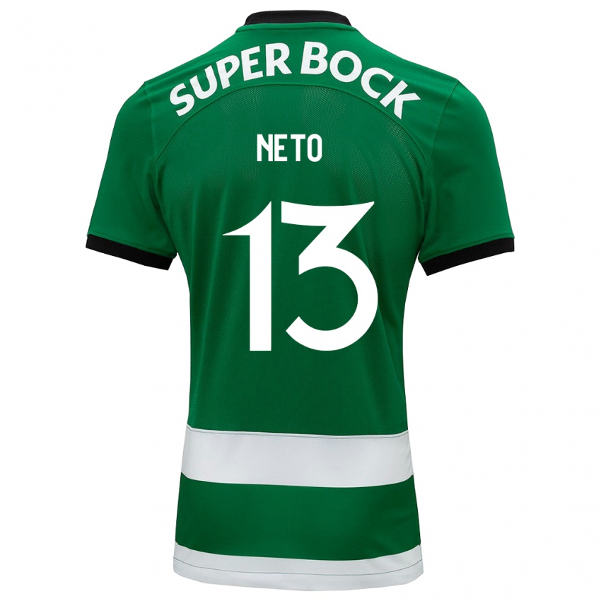 Dzieci Luís Neto #13 Zielony Domowa Koszulka 2023/24 Koszulki Klubowe