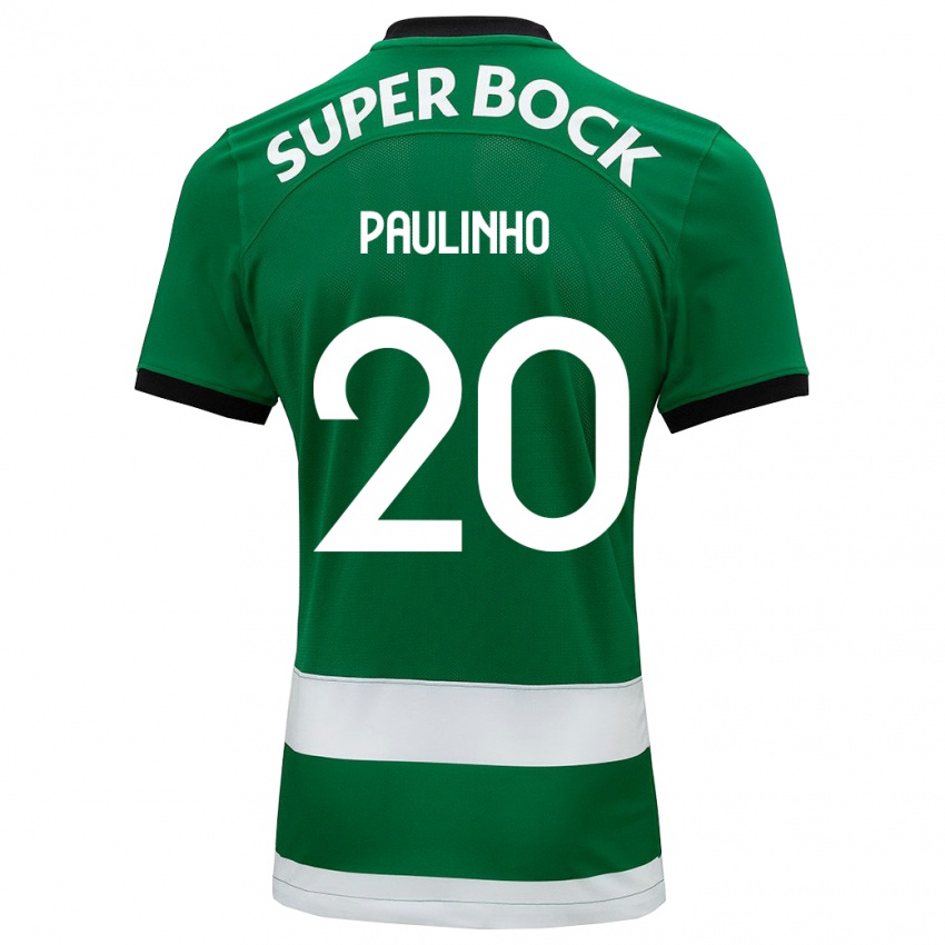 Dzieci Paulinho #20 Zielony Domowa Koszulka 2023/24 Koszulki Klubowe