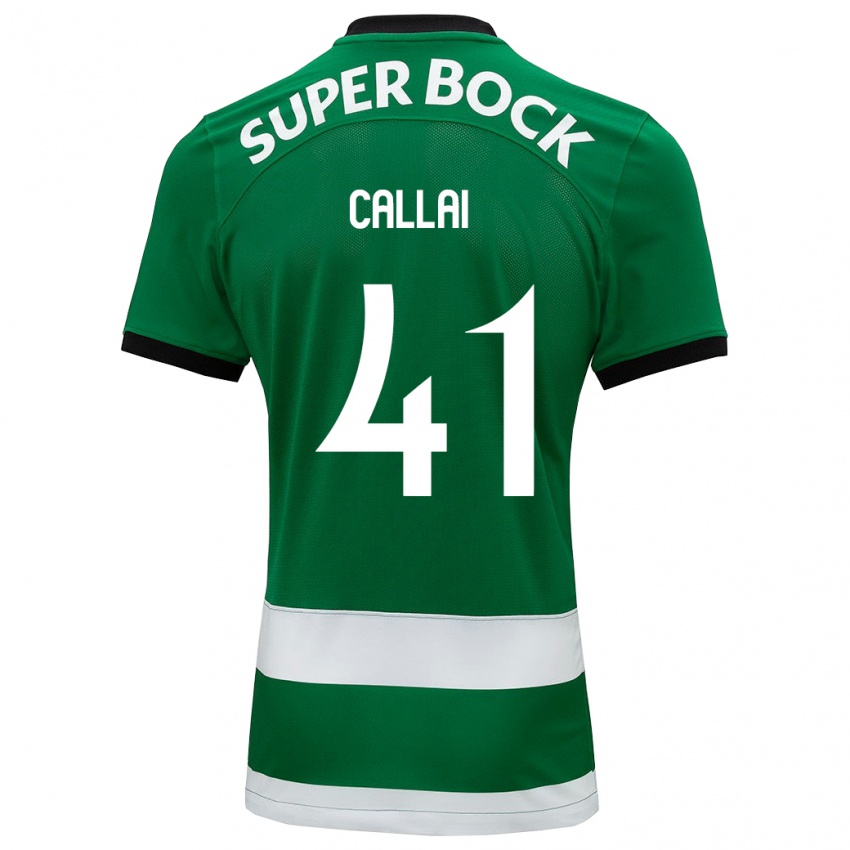 Dzieci Diego Callai #41 Zielony Domowa Koszulka 2023/24 Koszulki Klubowe