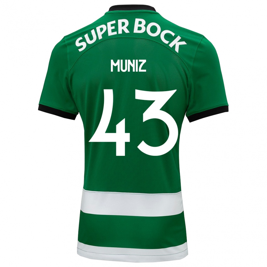 Dzieci João Muniz #43 Zielony Domowa Koszulka 2023/24 Koszulki Klubowe