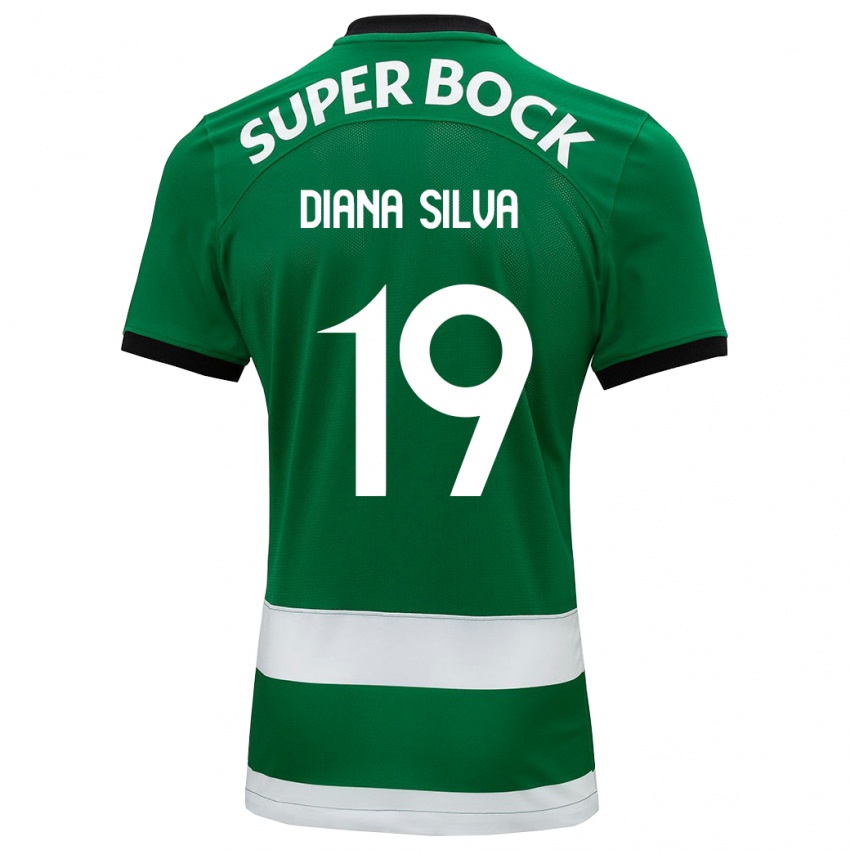 Dzieci Diana Micaela Abreu De Sousa E Silva #19 Zielony Domowa Koszulka 2023/24 Koszulki Klubowe