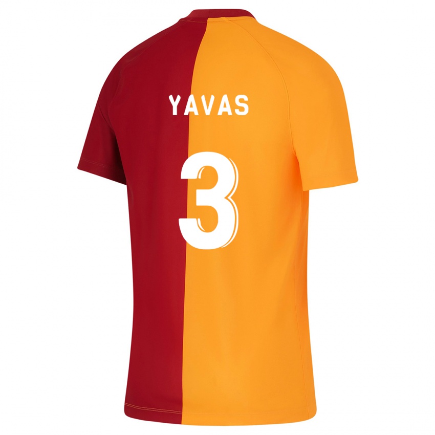 Dzieci Arda Yavas #3 Pomarańczowy Domowa Koszulka 2023/24 Koszulki Klubowe