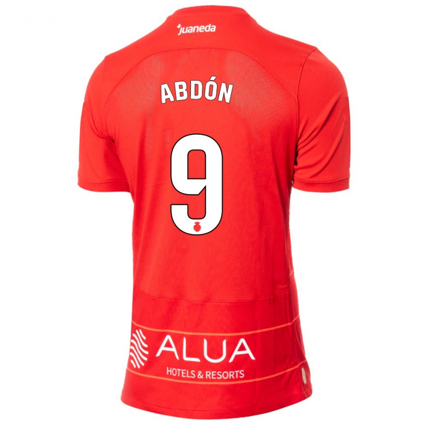 Dzieci Abdón Prats #9 Czerwony Domowa Koszulka 2023/24 Koszulki Klubowe