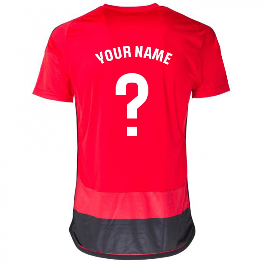 Dzieci Twoje Imię #0 Czerwony Czarny Domowa Koszulka 2023/24 Koszulki Klubowe
