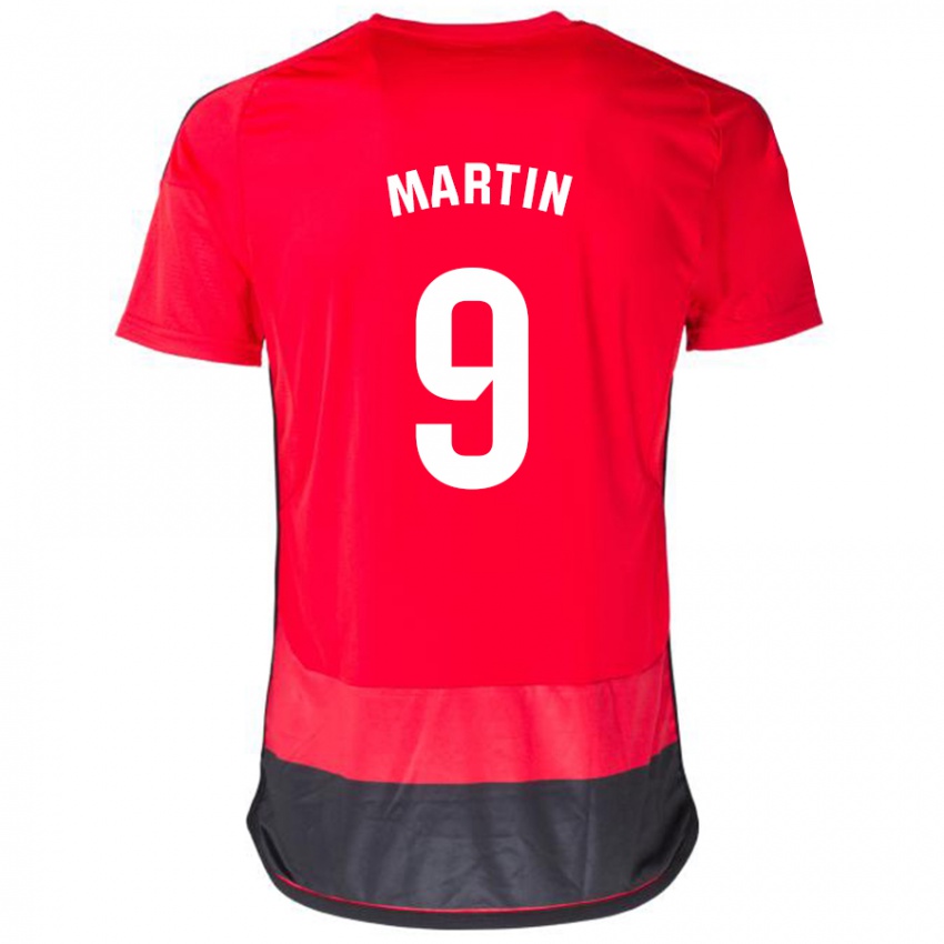 Dzieci Carlos Martin #9 Czerwony Czarny Domowa Koszulka 2023/24 Koszulki Klubowe