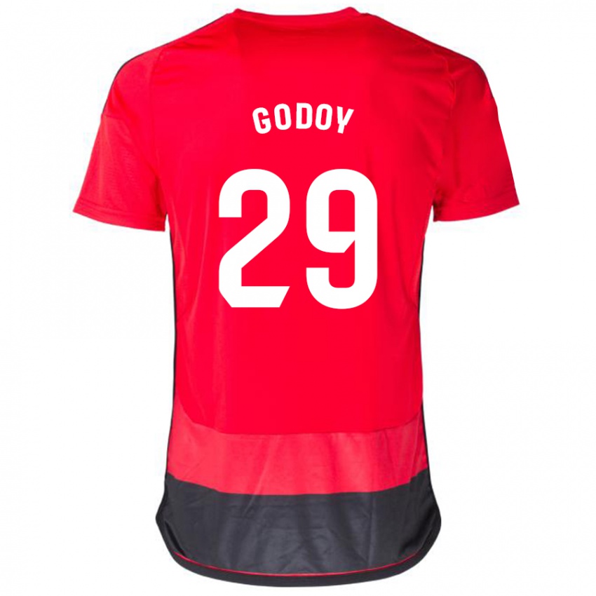 Dzieci Alan Godoy #29 Czerwony Czarny Domowa Koszulka 2023/24 Koszulki Klubowe