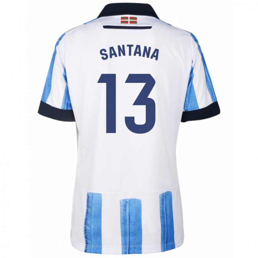 Dzieci Olatz Santana #13 Niebiesko Biały Domowa Koszulka 2023/24 Koszulki Klubowe