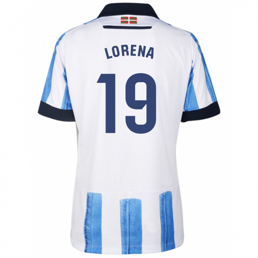 Dzieci Lorena Navarro Domínguez #19 Niebiesko Biały Domowa Koszulka 2023/24 Koszulki Klubowe