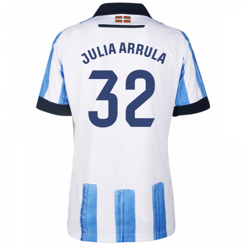 Dzieci Julia Arrula #32 Niebiesko Biały Domowa Koszulka 2023/24 Koszulki Klubowe