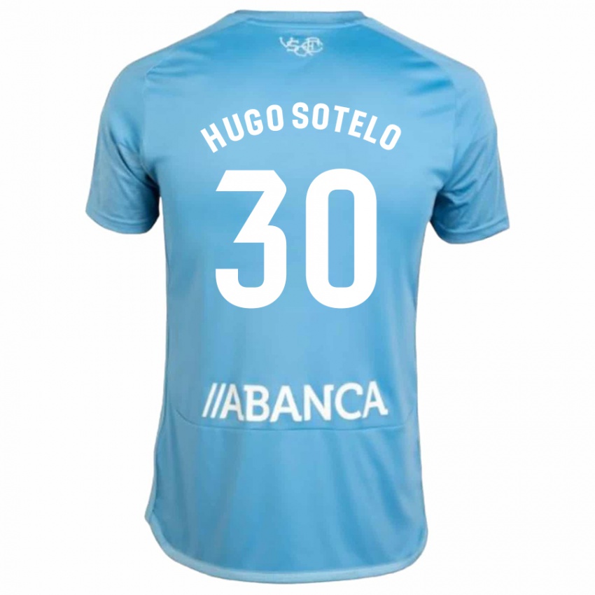 Dzieci Hugo Sotelo #30 Niebieski Domowa Koszulka 2023/24 Koszulki Klubowe