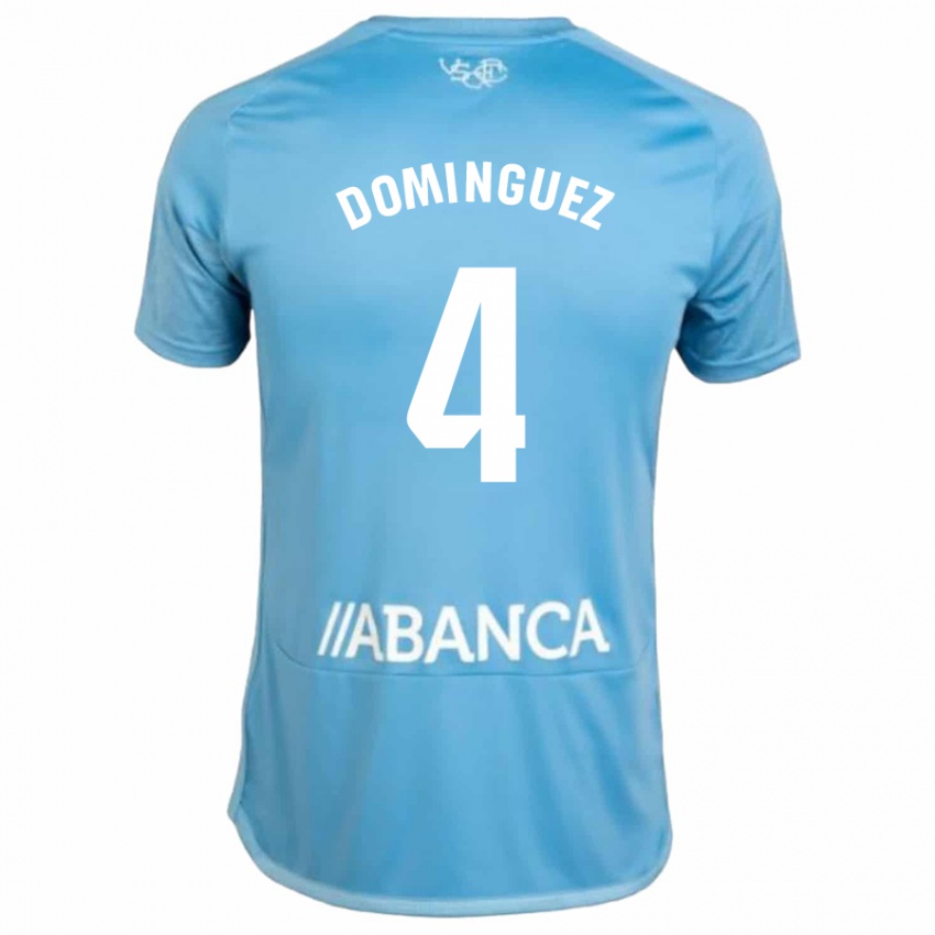 Dzieci Javi Domínguez #4 Niebieski Domowa Koszulka 2023/24 Koszulki Klubowe