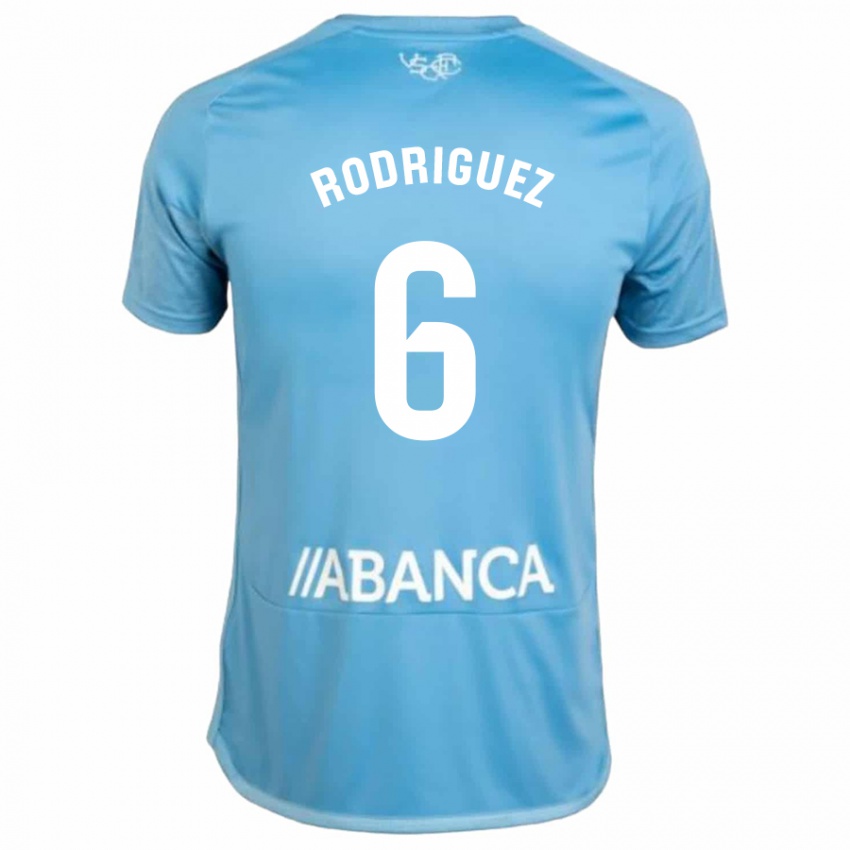 Dzieci Damián Rodríguez #6 Niebieski Domowa Koszulka 2023/24 Koszulki Klubowe