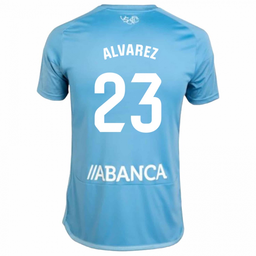 Dzieci Hugo Álvarez #23 Niebieski Domowa Koszulka 2023/24 Koszulki Klubowe