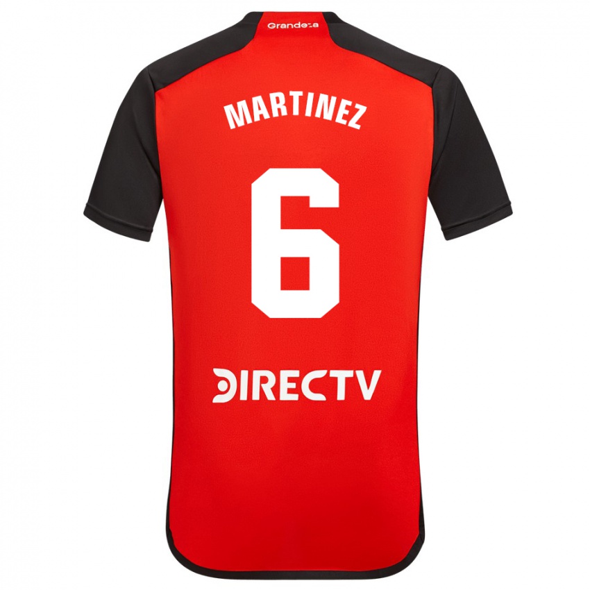Dzieci David Martinez #6 Czerwony Wyjazdowa Koszulka 2023/24 Koszulki Klubowe