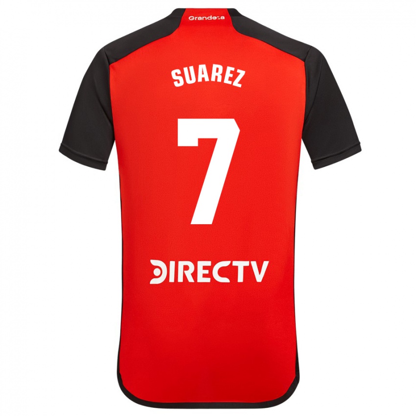 Dzieci Matias Suarez #7 Czerwony Wyjazdowa Koszulka 2023/24 Koszulki Klubowe