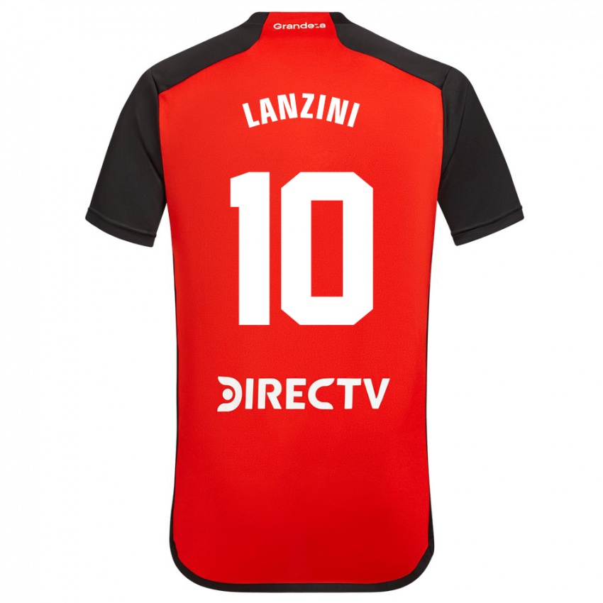 Dzieci Manuel Lanzini #10 Czerwony Wyjazdowa Koszulka 2023/24 Koszulki Klubowe