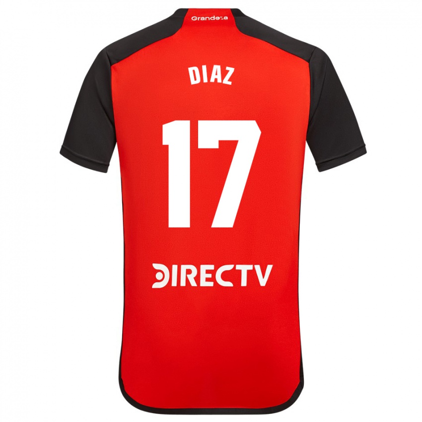 Dzieci Paulo Diaz #17 Czerwony Wyjazdowa Koszulka 2023/24 Koszulki Klubowe