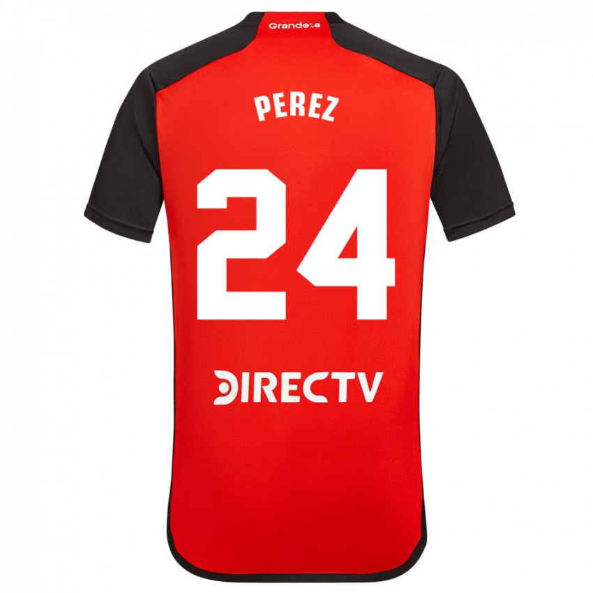 Dzieci Enzo Perez #24 Czerwony Wyjazdowa Koszulka 2023/24 Koszulki Klubowe