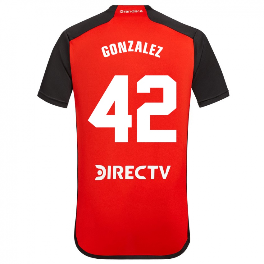 Dzieci Alexis González #42 Czerwony Wyjazdowa Koszulka 2023/24 Koszulki Klubowe