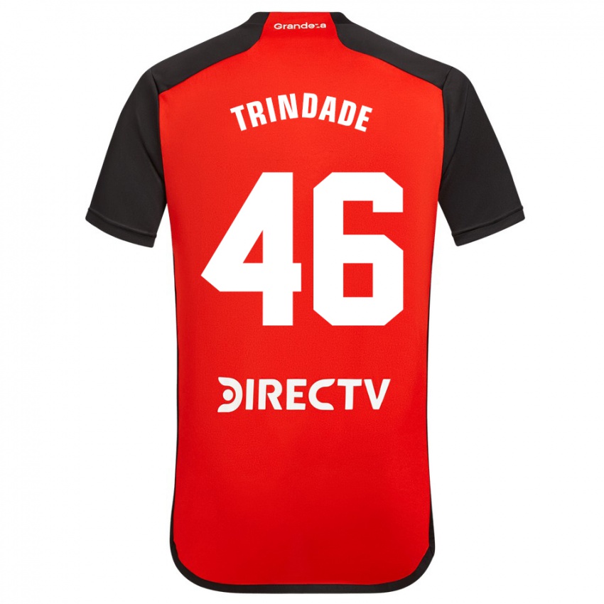 Dzieci Gonzalo Trindade #46 Czerwony Wyjazdowa Koszulka 2023/24 Koszulki Klubowe